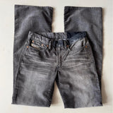 Diesel Deadstock Grey Faded Low Rise Flare Jeans