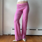 Italian Deadstock Pink Mesh Flare Pants