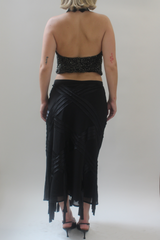 Black fringe skirt