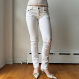 Just Cavalli White Low Rise Skinny Jeans