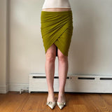 Romeo Gigli Chartreuse Green Midi Skirt