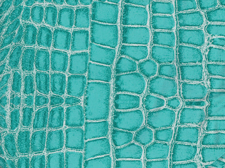 JUST CAVALLI Blue Snakeskin Print 3/4 Sleeve Top