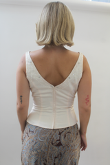 white top with beaded details