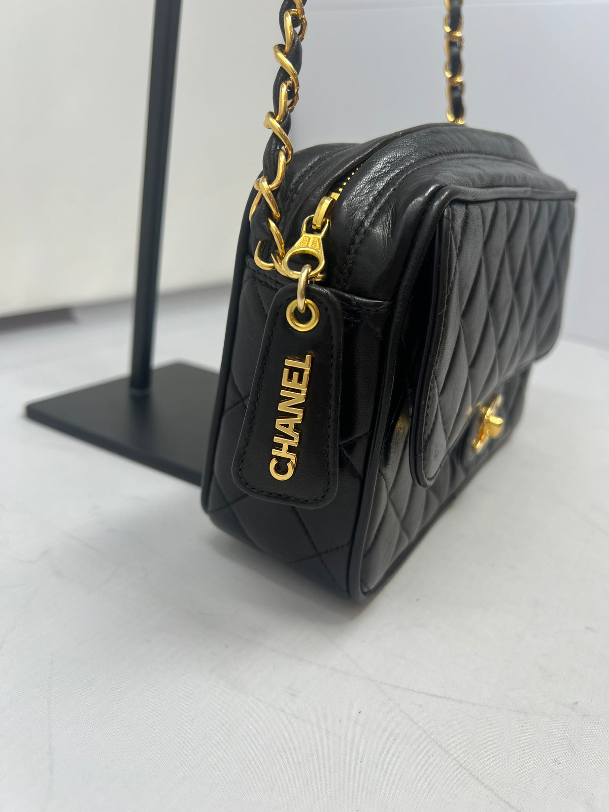 Chanel Black Quilted Lambskin Camera Bag