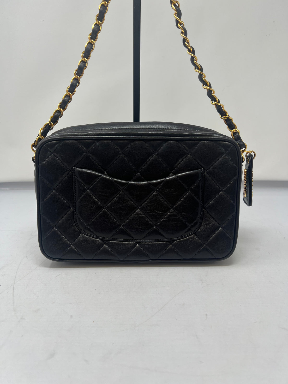 Chanel Black Quilted Lambskin Camera Bag