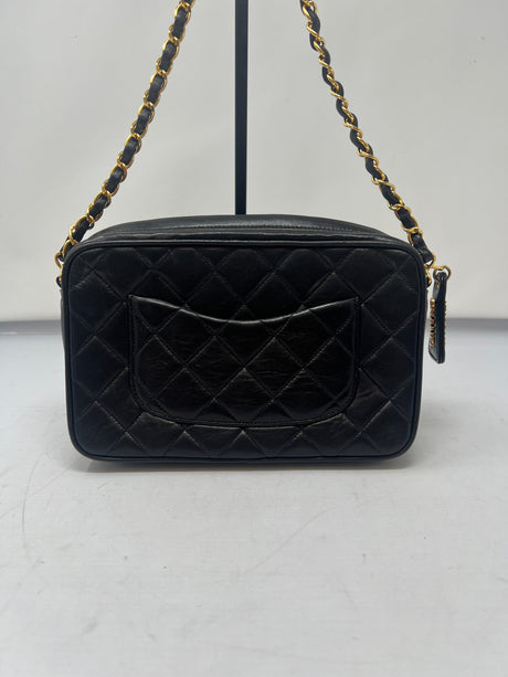 Chanel Black Quilted Lambskin Camera Bag