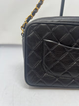 Chanel Black Quilted Lambskin Camera Bag