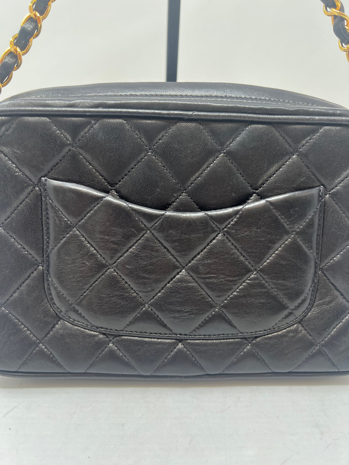 Chanel Black Quilted Lambskin Camera Bag