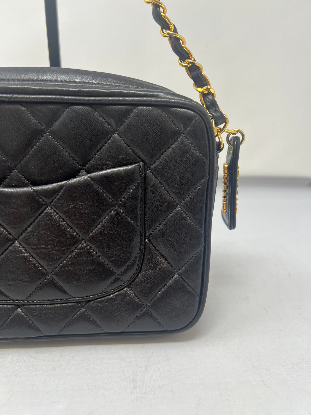 Chanel Black Quilted Lambskin Camera Bag