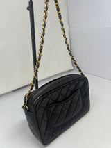 Chanel Black Quilted Lambskin Camera Bag