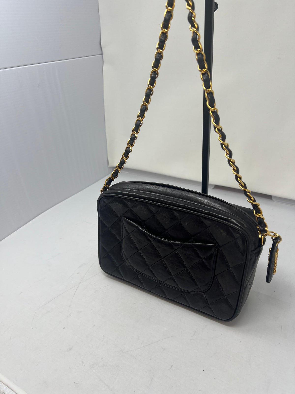 Chanel Black Quilted Lambskin Camera Bag