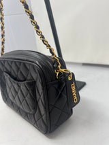 Chanel Black Quilted Lambskin Camera Bag