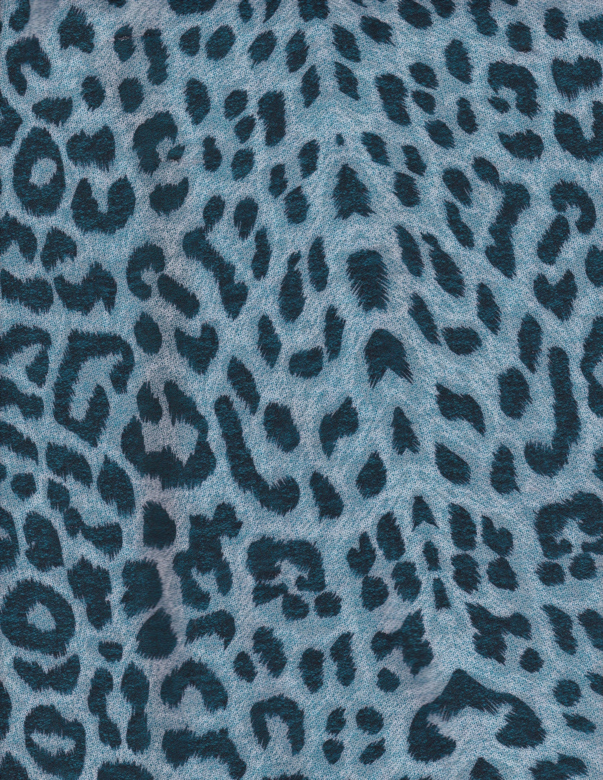 Blue Leopard Print Milkmaid Mini Dress
