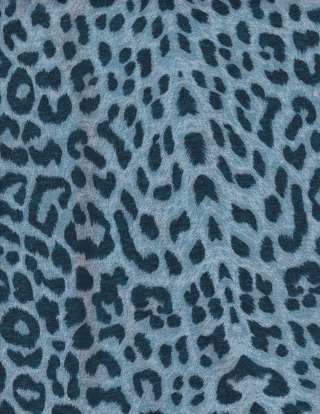 Blue Leopard Print Milkmaid Mini Dress