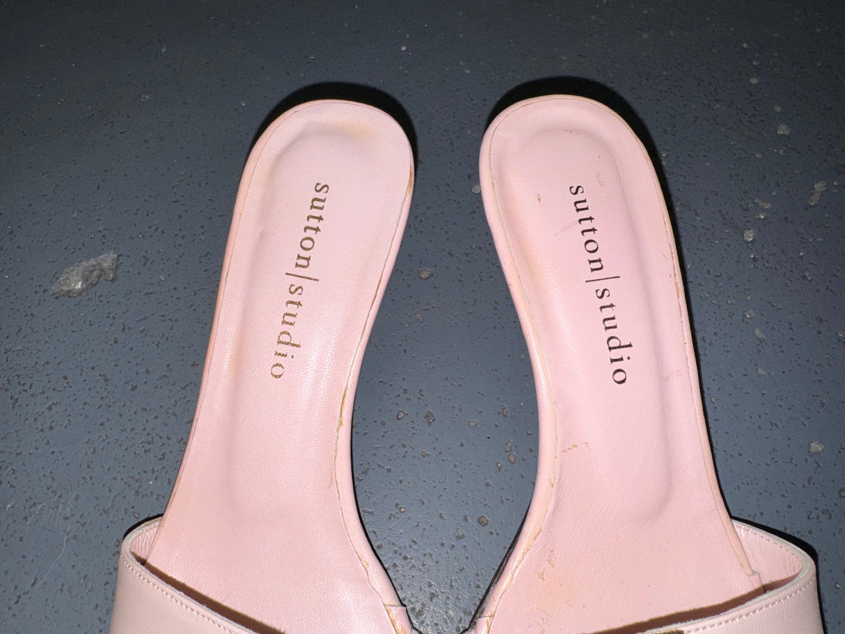 SUTTON STUDIO Leather Nude Pink Kitten Heels US 7