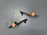 DETAILS Black and Colorful Beaded Kitten Heels Sz US 7.5