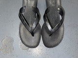 Black Kitten Thong Heels Sz US 5.5