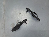 Black Kitten Thong Heels Sz US 5.5
