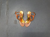 RALPH LAUREN Brown Studded Gladiator Heels Sz US 7