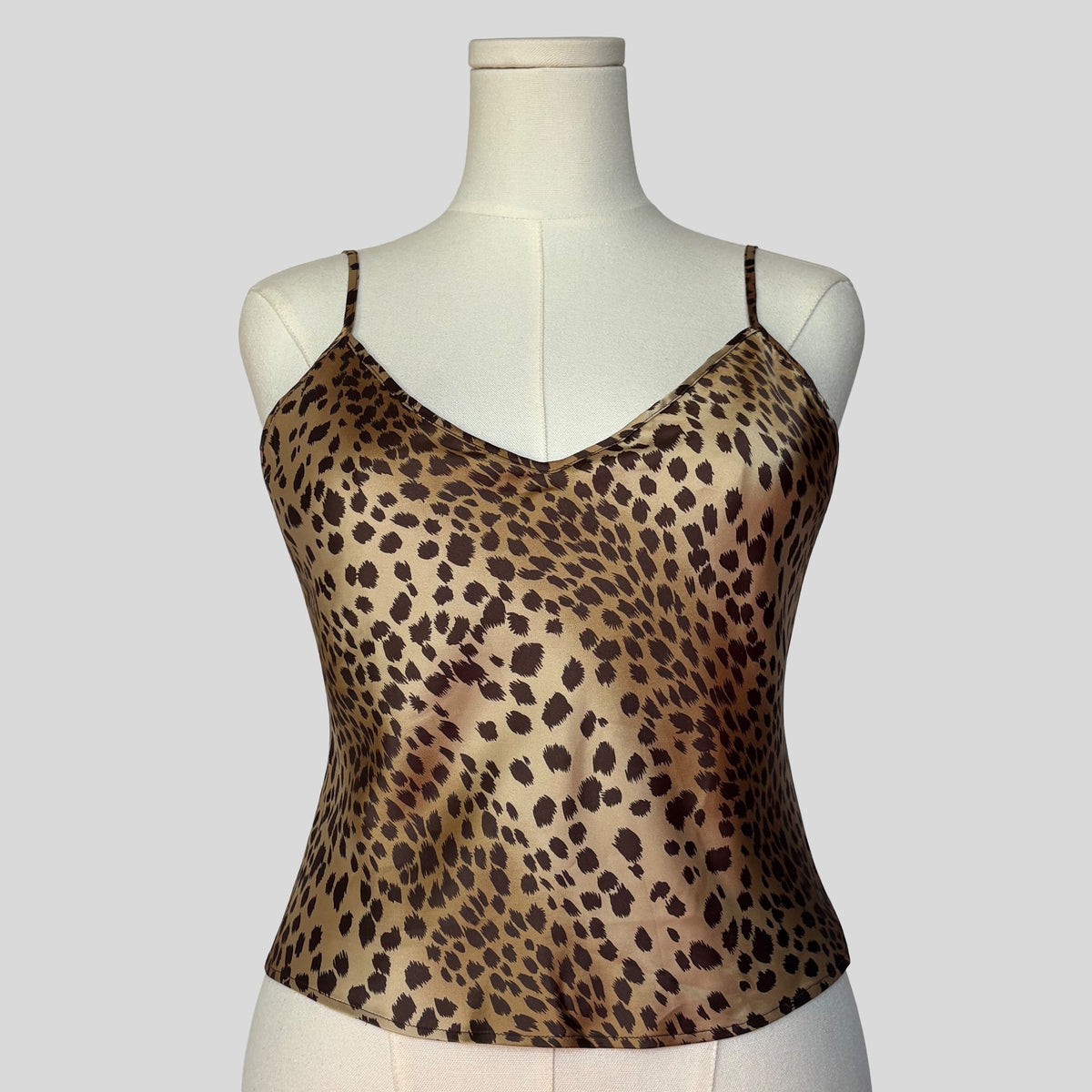 Leopard print silky cami