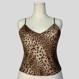 Leopard print silky cami