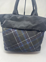 Prada Triangle Logo Plaid Nylon Leather (comes with strap)