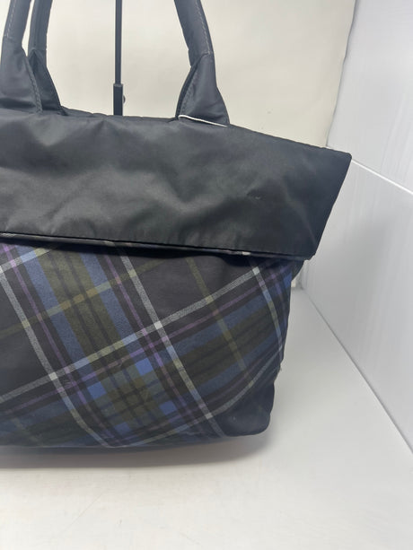 Prada Triangle Logo Plaid Nylon Leather (comes with strap)