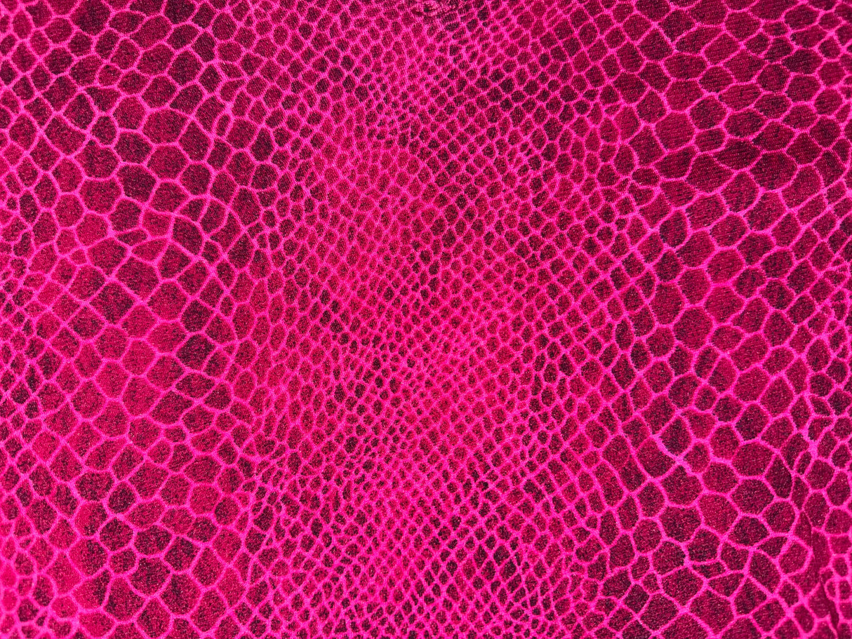 GUESS Pink Snakeskin and Black Mesh Sleeve Top
