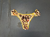 Animal Print and Gold Metal Bikini Bottom