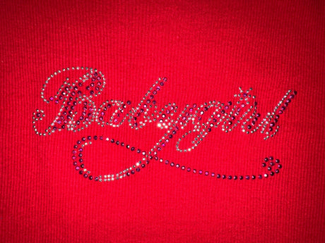 Red Ribbed Tank Top with Babygirl Logo