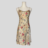Love Letters printed silk slip dress