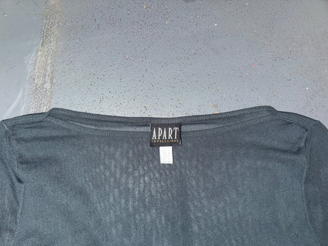 Grey Mesh 3/4 Sleeve Top