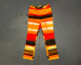 MOSCHINO Red/Black/Orange Striped Pants