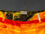 MOSCHINO Red/Black/Orange Striped Pants