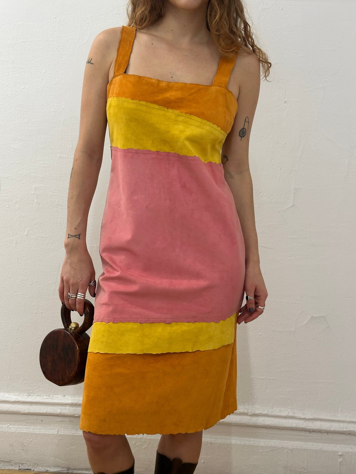 Romeo Gigli Suede Dress
