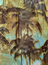 CALIFORNIA CONCEPTS Mesh Palm Tree Print Maxi Dress