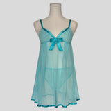 Bow detail babydoll dress with matching panties