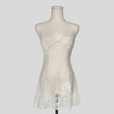Sequin sheer lace babydoll dress with matching panties