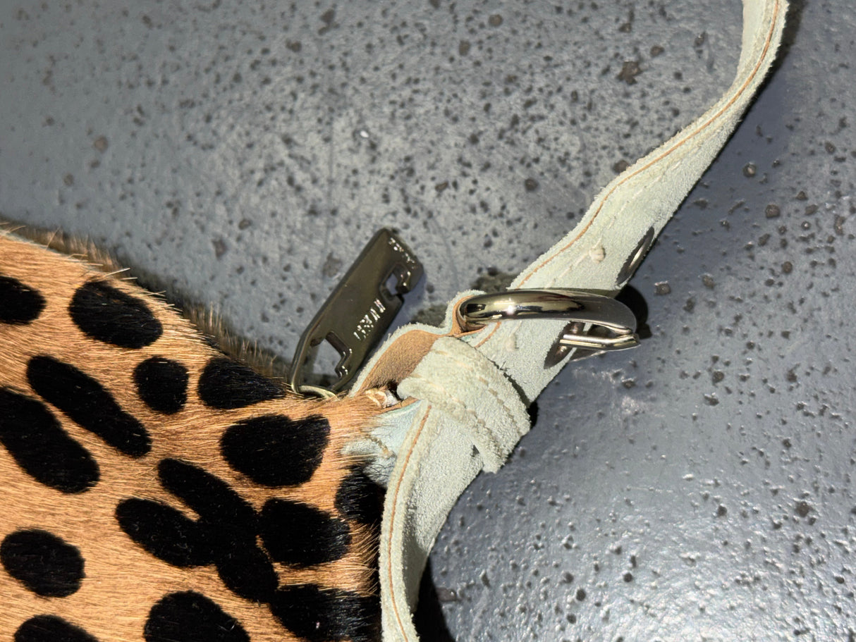 CECCONI PIERO Pony Hair Animal Print Shoulder Bag