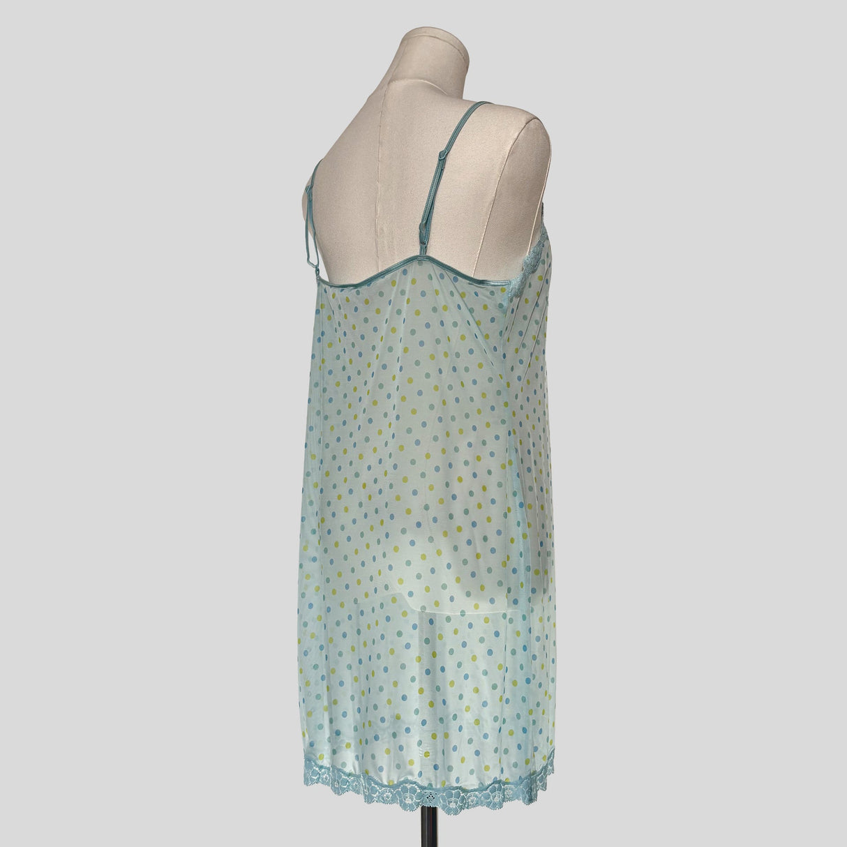 Polka dot sheer slip