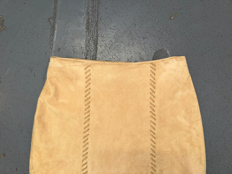 Tan Suede Mini Skirt