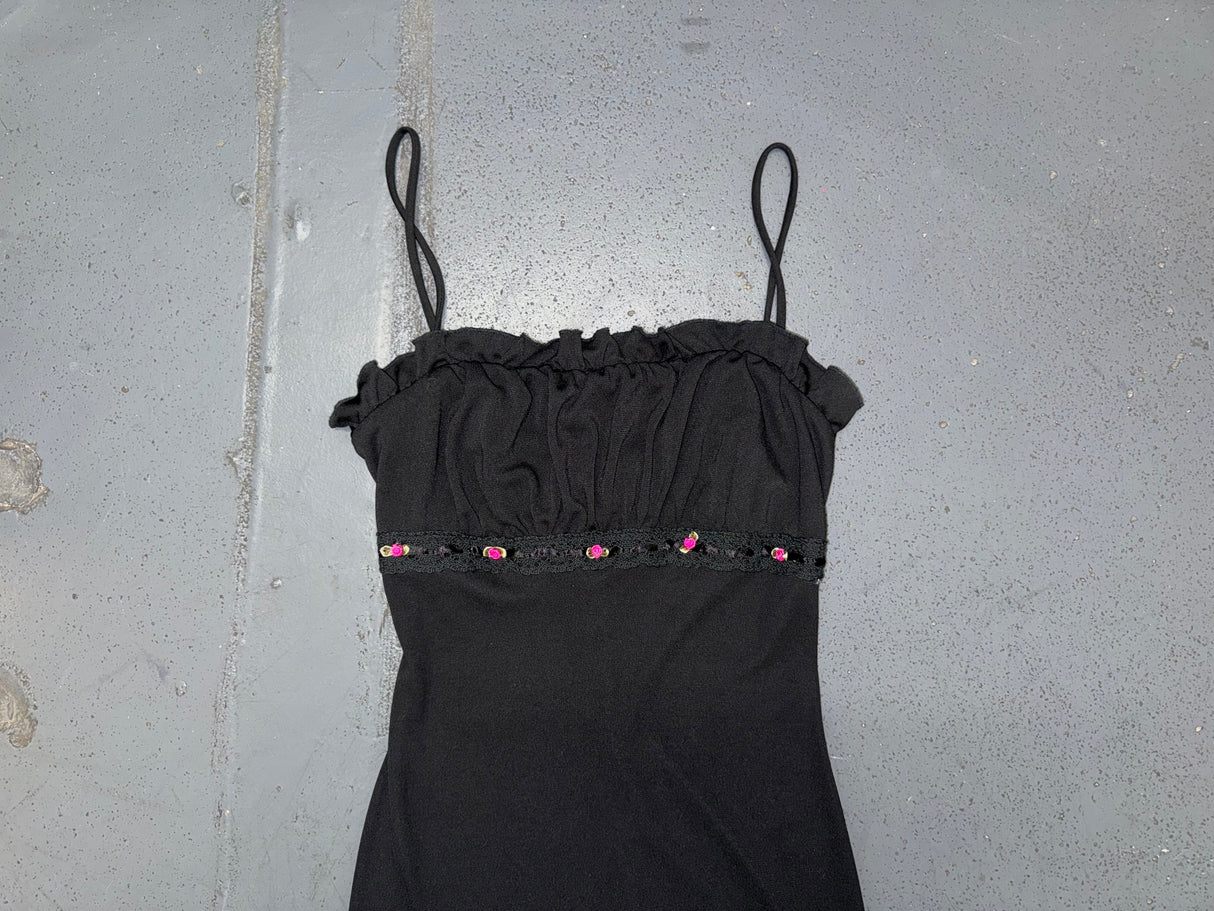 RAMPAGE Black Ruched Mini Dress