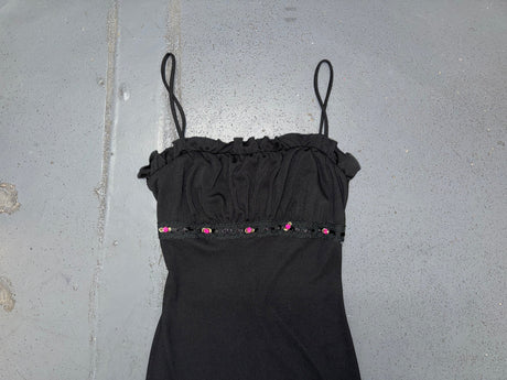 RAMPAGE Black Ruched Mini Dress