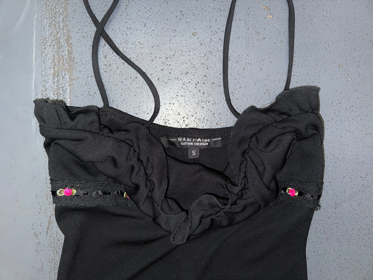 RAMPAGE Black Ruched Mini Dress