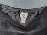 Black Silk Midi Asymmetrical Beaded Skirt