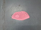 Pink Wool Crochet Skull Cap Beanie