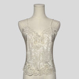 Brocade lace trim cami