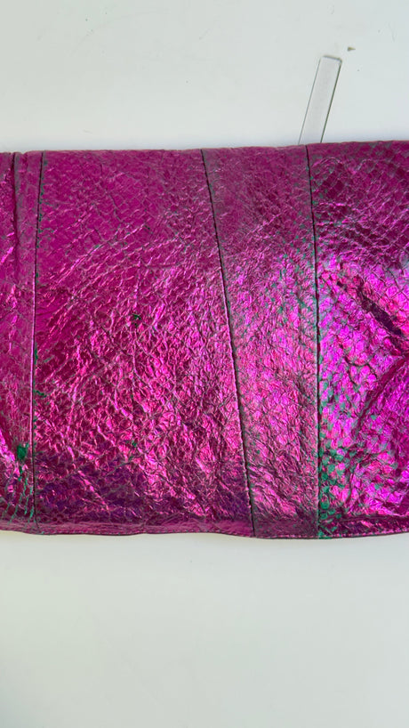 Jimmy Choo Metallic Fuchsia Ring Clutch