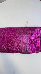 Jimmy Choo Metallic Fuchsia Ring Clutch