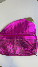 Jimmy Choo Metallic Fuchsia Ring Clutch